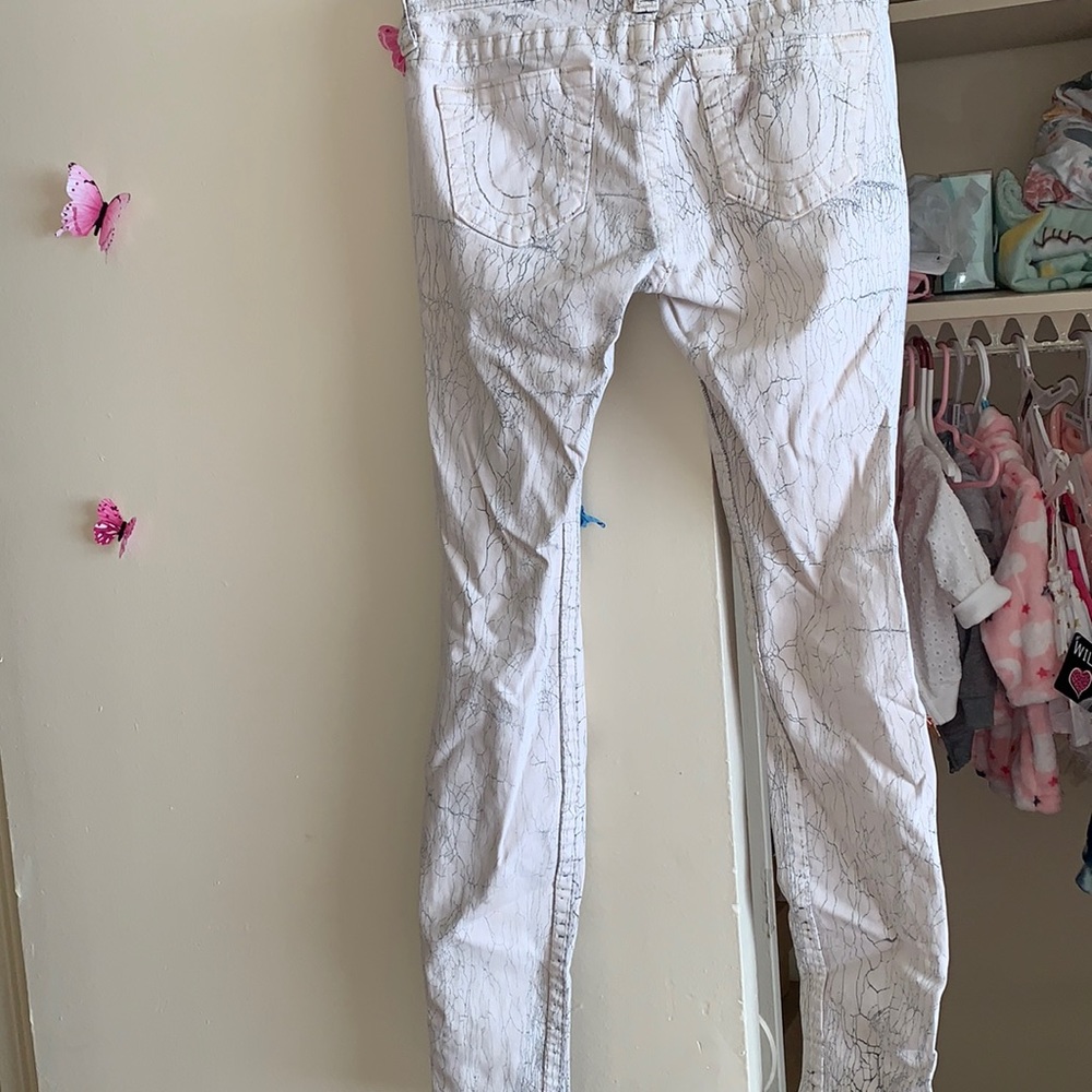 Tru religion marble skinny jeans